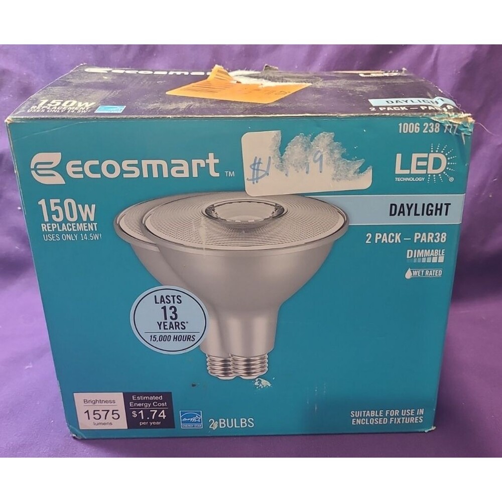 Ecosmart 150w Replacement 1006238777 Par 38 Daylight Floodlight 2 bulbs